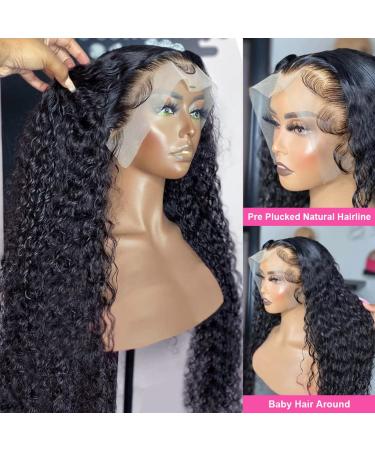 Amanda 13x6 Deep Wave Lace Front Wig 26 Inch - Natural Hairline, Pre Plucked, 180% Density - HD Deep Wave Human Hair Wig for Women - Buy Online on GoSupps.com