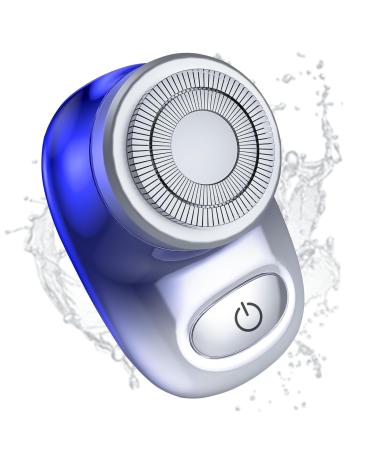 Asheyya Mini Electric Shaver Portable Mini Razor for Men IPX7 Waterproof Cordless Rechargeable Rotary Shavers for Travel Office Business Trip