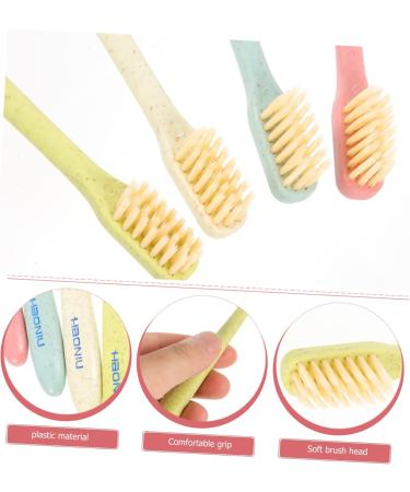 Gatuida Travel Toothbrush Set - 4 Small Head Cotton Brushes for Easy Packing | Plastic Travel-Friendly 1 Pack - Buy Online on GoSupps.com