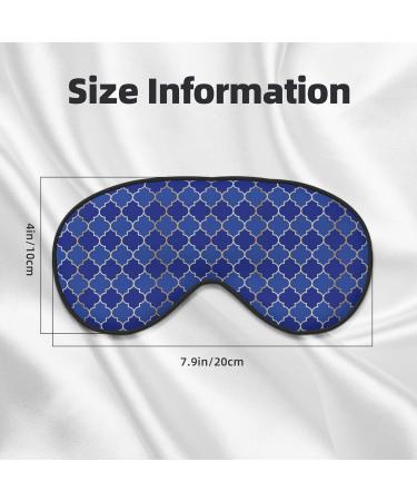 Blue Lantern Shapes Print Sleep Eye Mask - Soft Blindfold with Elastic Strap for Travel & Night Sleeping - Buy Online on GoSupps.com