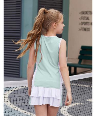 Zaclotre Girls Sleeveless Tank Top and Skorts Set - Aqua Blue, 7-8 Years - Buy Online on GoSupps.com
