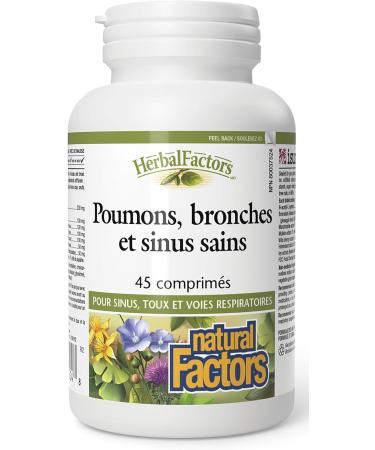 Lung Bronchial & Sinus Health | Natural Factors Respiratory Supplement | 45 Tablets - Buy Online on GoSupps.com