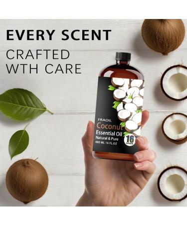 Coconut Essential Oil 16 Fl Oz and Peach Essential Oil 16 Fl Oz for Diffuser Humidifier Yoga Cleaning DIY Candle Soap Making Perfume Gift for Essential Oils - Buy Online on GoSupps.com