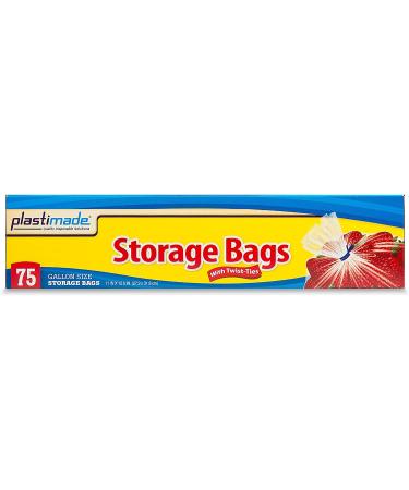 Plastimade 1 Gallon Disposable Plastic Storage Bags with Twist Tie - 300 Bags for Home, Office, Traveling, Snacks (4 Packs) - Buy Online on GoSupps.com