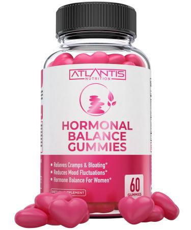 Hormonal Balance for Women & PMS Relief Gummies - Alleviates Cramps, Bloating, Mood Swings, Hot Flashes & Night Sweats - Formulated with Cranberry, Dong Quai & Chasteberry - Menstrual Cramp Relief