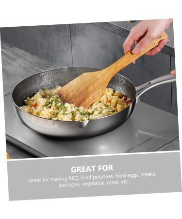 HOMSFOU Skillet Cookware Honeycomb Wok Induction Stove Wok Frying Pan Wok for Gas Stove Gas Stove Wok Home Wok Pan Wok Pan for Induction Stove Fried Eggs 26c Stainless Steel Kitchenware - Buy Online on GoSupps.com