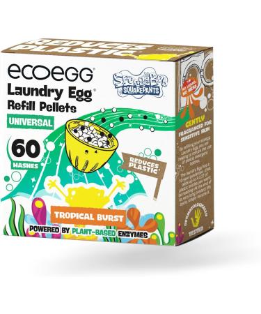 SpongeBob SquarePants x ecoegg Laundry Egg Refill Pellets - 60 Washes | Eco-Friendly Softening | No Chlorine, Phosphates or Parabens - Buy Online on GoSupps.com