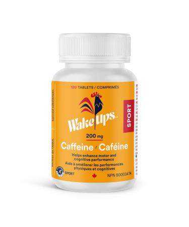 Sport Certified Wake-Ups 200mg Extra Strength Caffeine Tablets | Tested for WADA banned substances | 120 count