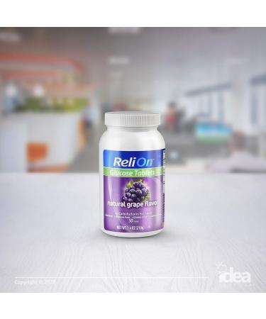 ReliOn Grape Glucose Tablets 50 Ct + Diabetes Care Guide - 2 Item Bundle - Buy Online on GoSupps.com