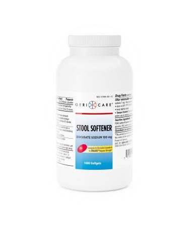 GeriCare Docusate Sodium Stool Softener 100mg Softgels (Bottle of 1 000)