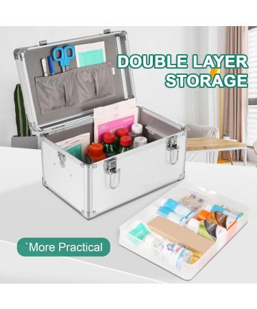 WHYATT Medicine Lock Box - Secure Aluminum Storage for Medications | 17.7x10.6x10.6in with Key | International Shipping Available - Buy Online on GoSupps.com