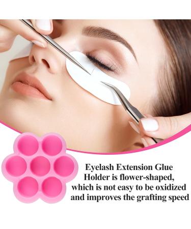 200-Piece Flower Shape Glue Cup Eyelash Extension Holder - False Lash Grafting Pallet for Women & Girls - Buy Online on GoSupps.com