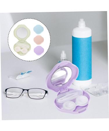 Lurrose 4 Series Colored Contact Lens Care Box - Portable Reusable Container Kit & Travel Glasses Case - Buy Online on GoSupps.com
