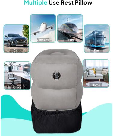 BLABOK Soft and Washable Travel Pillow for Airplane Trips Grey-C92 - Buy Online on GoSupps.com