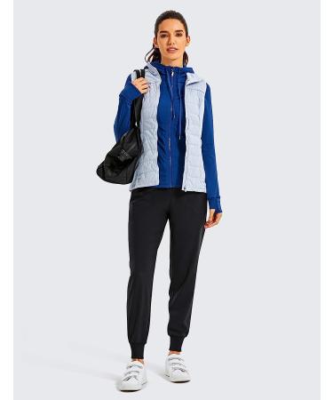 CRZ YOGA Women's Lightweight Joggers 27.5 - Outdoor Running Pants, Large Black - Buy Online on GoSupps.com