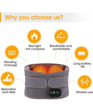 STMKB 2-in-1 Intervertebral Disc Support Belt - USB Heating Hot Compress & Vibration Massage for Spine Decompression - Buy Online on GoSupps.com