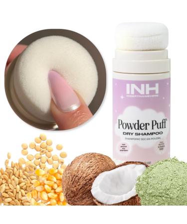 INH Hair Non Aerosol Dry Shampoo | Volumizing Hair Texture Powder for Oily Hair | Vegan Non Toxic & Color Safe Puff Shampoo for Women & Men | Sulfate Chemical & Talc Free | No White Residue 28g/1oz