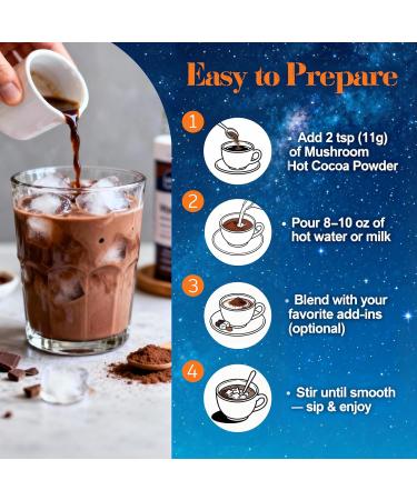 Mushdoze Mushroom Hot Cocoa Melatonin Sleep Support Cocoa Natural Nighttime Hot Chocolate for Adults with Glycine L-Theanine Reishi Mushroom Sleep Support Mushroom Coffee 30 Servings 330g - Buy Online on GoSupps.com