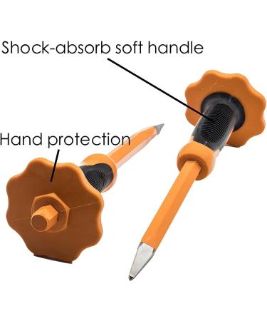 Finder 2 pcs 12-Inch Heavy Duty Chisels Set With Hand Protection  Flat Head and Pointed/Spear Head  Demolishing/Masonry/Carving/Concrete Breaker Chisels set with Bi-Material Hand Guard   - Buy Online on GoSupps.com