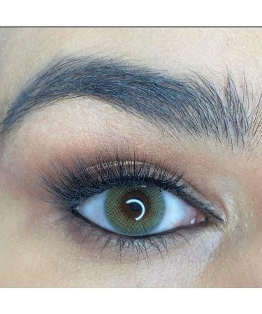 Famecolors colored lime - daily lenses in bright green soft lentils in lime green strongly opaque & without prescription - 5 pairs of contact lenses lime