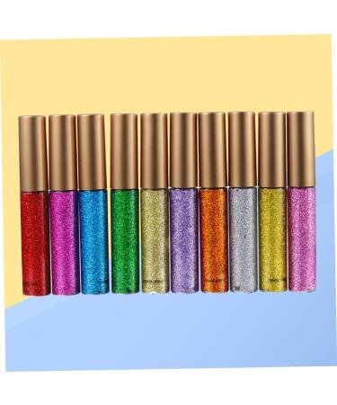 Mikinona Glitter Eyeliner 10pcs Liquid Eyeliner Lady for Shining Women Sequins Glitter Liquid - Buy Online on GoSupps.com