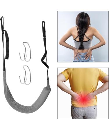 Kokiya Lumbar Traction Belt Back Traction Belt Lightweight Home Office Travelling Soft Patient Back Support Lumbar Traction Device with Hook Grey - Buy Online on GoSupps.com