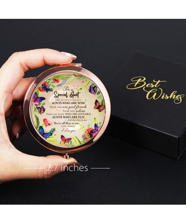 Wailozco Aunt Mirror: Personalized Rose Gold Compact Mirror for Aunt | Unique Gift from Niece for Aunt's Birthday - Buy Online on GoSupps.com