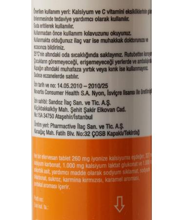 Sandoz Ca-C 1000 Effervescent Tablets - 20 Tablets - Buy Online on GoSupps.com