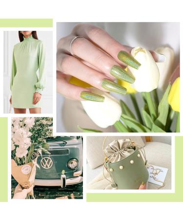 RARJSM Green Holographic Gel Polish Pastel Light Green Nail Polish Unicorn Effect Laser Glitter Nail Gel 7.5ML Curing Required Nail Art Colors Home Gel Manicure Single Bottle - Buy Online on GoSupps.com