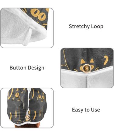 Buy Gold Grey Cat Hair Towel 2 Pack | Super Absorbent Quick Dry Hair Turbans for Women & Girls - Buy Online on GoSupps.com