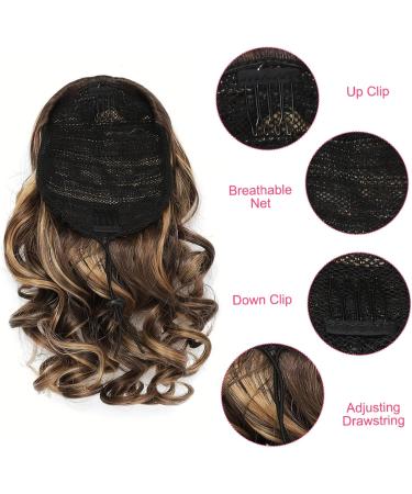 Fake Hair Claw Clip Ponytail Extension 9inch Ponytail Extension Synthetic Short Curly Clip in Ponytail Hair Extensions for Women Exquisite Breathable Drawstring Ponytail for Hairstyling - Buy Online on GoSupps.com