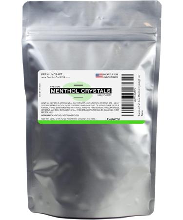 PremiumCraft Pure Menthol Crystals (8 oz) - Natural Menthol Crystals for Aromatherapy and DIY Projects - Buy Online on GoSupps.com