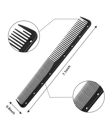 6-Piece Carbon Fiber Salon Hairdressing Comb Set - Heat Resistant Barber Comb for Professional Styling - Black - Buy Online on GoSupps.com
