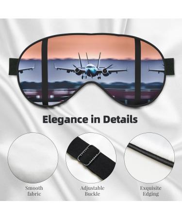 SSIMOO Airplane Print Double-Sided Eye Mask - Soft Light Blocking Sleep Aid for Quality Rest | International Shipping Available - Buy Online on GoSupps.com