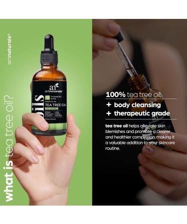 artnaturals Tea Tree Essential Oil - 100% Pure Melaleuca Oil for Acne Skin Hair & Aromatherapy | 4 Fl Oz - Buy Online on GoSupps.com