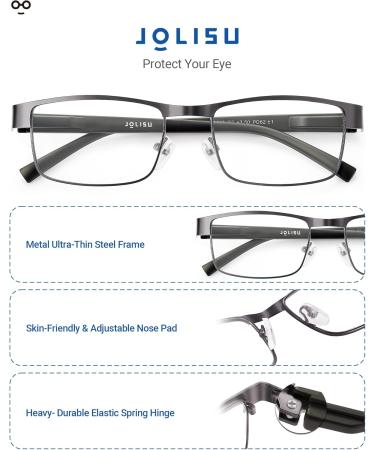 5PCS Reading Glasses for Men & Women - Blue Light Blocking Metal Thin Frame Readers (2.50x - Buy Online on GoSupps.com