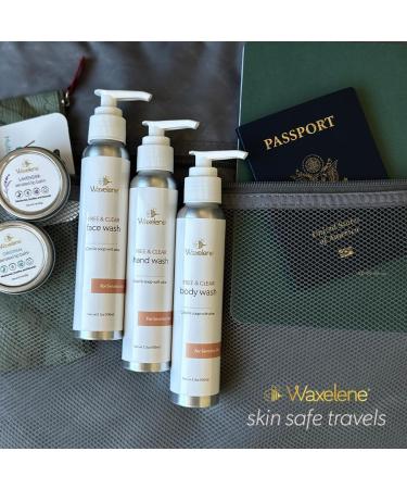 Waxelene Face Wash - Free & Clear | Travel Size 3.3oz for Sensitive Skin | Biodegradable & Reef Safe | Eczema Psoriasis Dermatitis Relief - Buy Online on GoSupps.com