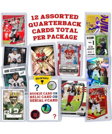 NFL Quarterback Football Card Bundle - Set of 12 Mint Star QB Cards with Relic, Serial, Rookie, and Fantasy Football eBook - Buy Online on GoSupps.com