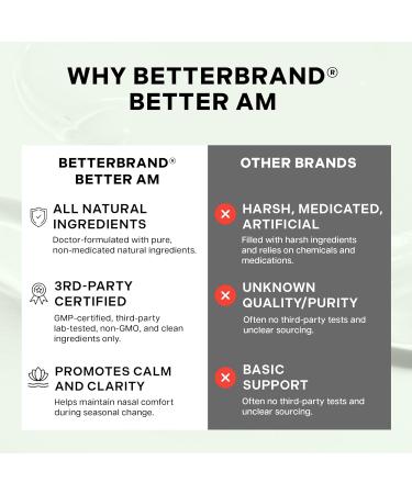 Betterbrand BetterAM Daytime Wellness Syrup Natural Non-Drowsy Support for Immune, Sinus, Energy & Respiratory Health with Elderberry, Quercetin, Cordyceps & Ginseng - Buy Online on GoSupps.com
