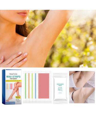Wax Strips for Hair Removal - 20 Body Wax Strips & 10 Wet Wipes - Gentle & Safe for Sensitive Skin Legs Armpits | International Shipping - Buy Online on GoSupps.com
