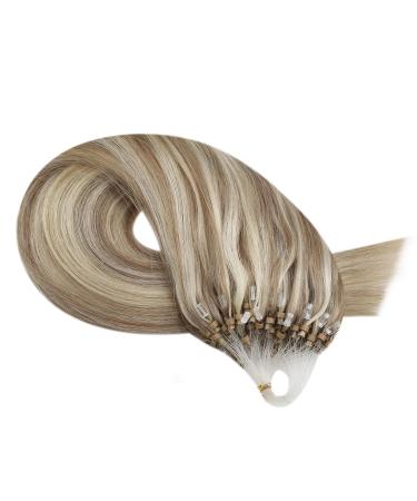 Moresoo Microring Extensions - Real Human Hair 60cm #9A/60 Light Brown & Platinum Blonde - Thick 50g Remy Hair for Ultimate Volume - Buy Online on GoSupps.com