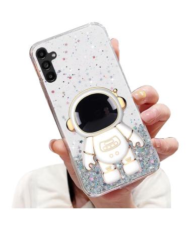 Tivenfezk Nadoli for Samsung Galaxy A54 5G astronaut Hidden Stander Shell caricature glitter stand soft silicone bling transparent protective cover samsung galaxy a54 5g clear