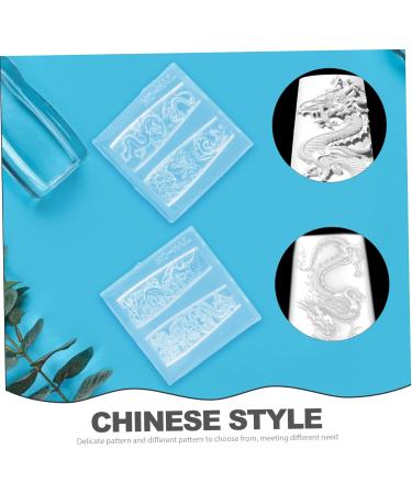 Shop 2 STK Dressoos Decoration: Animal Nail Performance Silicone Art Templates - 3D Dragon & Phoenix Designs - Buy Online on GoSupps.com