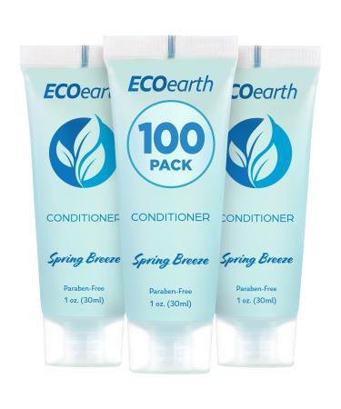 "EcoEarth Quality Small Travel Size Conditioner (1 fl oz 100 PK Spring Breeze) Delight Your Guests with Revitalizing and Refreshing Hotel Conditioner Amenities & Toiletries in Bulk"