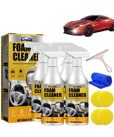 Cohbskj The Mavella Foam Cleaner Mavella Foam Cleaner for Car Multi-Purpose Foam Cleaner Rayhong Foam Cleaner Car Interior Foam Refinisher Cleaner (4PCS)
