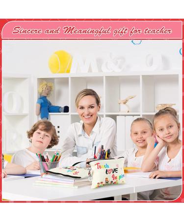 Teacher Appreciation Gift Set - 12 Pcs Makeup Bags & Keychains for Graduation (Delicate Style) - Buy Online on GoSupps.com