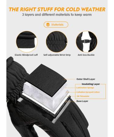 Trendoux Waterproof Winter Gloves for Men & Women - Thermal Touchscreen Cycling Running Skiing - Warm 3M Thinsulate Black - Buy Online on GoSupps.com
