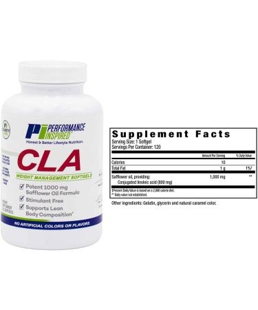 Performance Inspired CLA High Potency Weight Loss Softgels - 120 Count - Buy Online on GoSupps.com