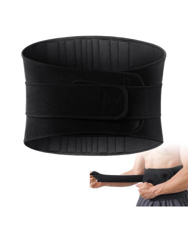 Waist Support Belt Reflective Lumbar Wrap Lower Back Support | Multipurpose Waist Supports Workout Back Brace for Outdoor Activities Black XL