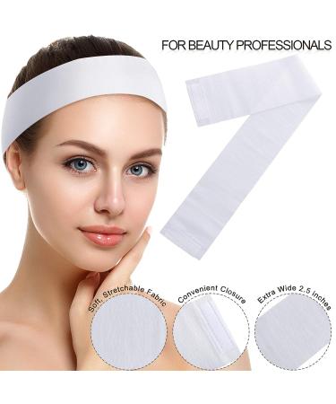 50 Pack Disposable Spa Headbands - Soft Non-woven Facial Hair Bands for Women - Salon Makeup Sauna Supplies - White - Buy Online on GoSupps.com